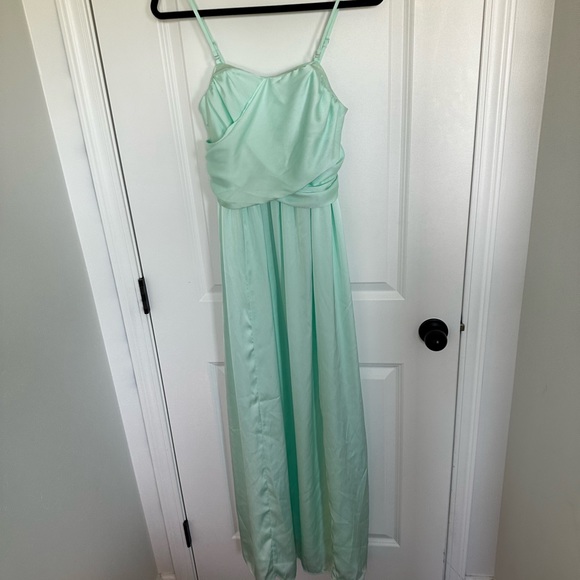Seafoam Green Maxi Formal Dress - Picture 11 of 11